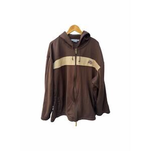 vintage 2000s nike air zip up brown and white
